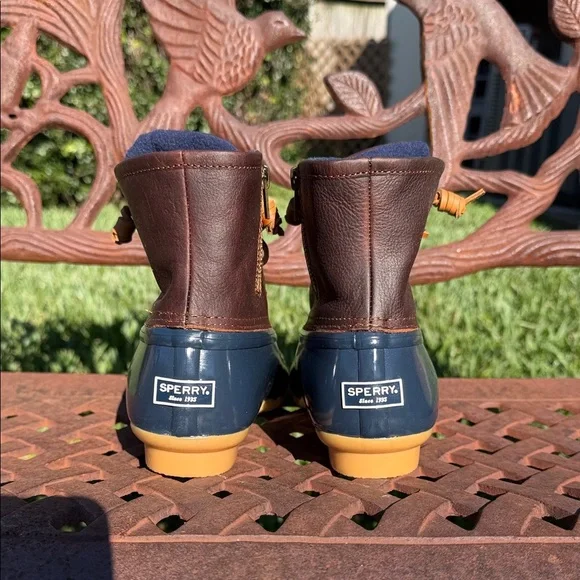 NWT Sperry Saltwater Duck Boots Leather - Picture 7 of 10